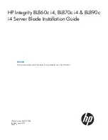 HP Integrity BL860c i4 Installation Manual предпросмотр