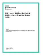 Preview for 1 page of HP Integrity BL860c i4 User'S & Service Manual