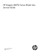 Предварительный просмотр 1 страницы HP Integrity BL870c User'S & Service Manual