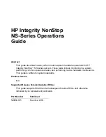 HP Integrity NonStop NS-series Operation Manual preview