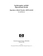 HP Integrity rx1620 Operation Manual preview