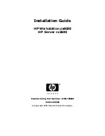 Preview for 1 page of HP Integrity rx2600 Installation Manual