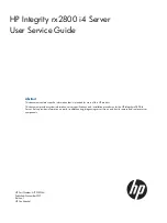 Preview for 1 page of HP integrity rx2800 i4 User Manual