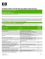 HP J9311A Product End-Of-Life Disassembly Instructions предпросмотр