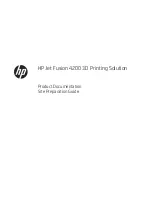 Preview for 1 page of HP Jet Fusion 4200 Product Documentation Site Preparation Manual