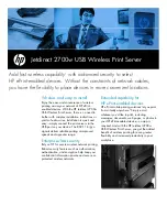 HP Jetdirect 2700w Technical Specifications предпросмотр