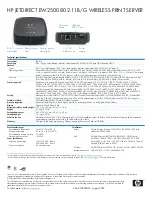 Preview for 2 page of HP JetDirect Ew2500 Specifications