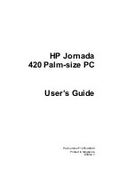 HP Jornada 420 User Manual preview