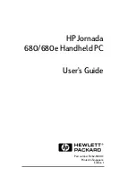 Предварительный просмотр 1 страницы HP Jornada 680 User Manual