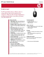 HP KJ453AA - Wireless Laser Mouse Datasheet preview