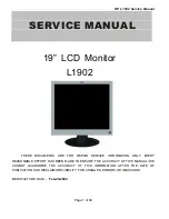 Предварительный просмотр 1 страницы HP L1902 Service Manual