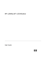 Preview for 1 page of HP L2045w - Widescreen LCD Monitor User Manual