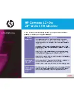 Предварительный просмотр 22 страницы HP l240W User Manual