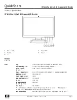 Предварительный просмотр 1 страницы HP L2445w Technical Specifications