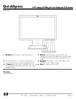 HP LA1905wg - Widescreen LCD Monitor Quickspecs предпросмотр