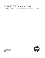 HP M210 Configuration And Administration Manual предпросмотр