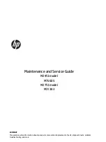 HP M24FD Maintenance And Service Manual preview