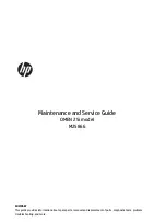 HP M25866 Maintenance And Service Manual preview