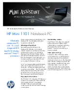 Preview for 1 page of HP MINI 1101 Specifications