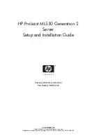 Предварительный просмотр 1 страницы HP ML530 - ProLiant - 128 MB RAM Setup And Installation Manual