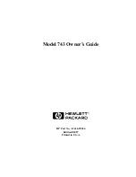 HP Model 743 PC Owner'S Manual preview