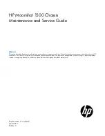 Preview for 1 page of HP Moonshot 1500 Maintenance And Service Manual