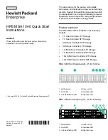 Предварительный просмотр 1 страницы HP MSA 1040 Quick Start Instructions