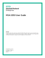 Preview for 1 page of HP MSA 2050 User Manual