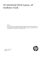 Предварительный просмотр 1 страницы HP MSM310-R Installation Manual