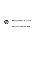 HP mt20 Maintenance And Service Manual preview