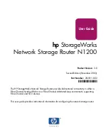 Preview for 1 page of HP N1200 - StorageWorks Network Storage Router User Manual