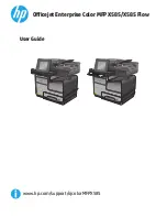 Предварительный просмотр 1 страницы HP Officejet Enterprise Color MFP X585 Flow User Manual