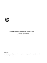 HP OMEN 27c Maintenance And Service Manual preview