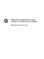 Preview for 1 page of HP OMEN Maintenance And Service Manual