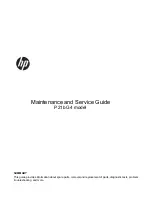 Предварительный просмотр 1 страницы HP P21b G4 Maintenance And Service Manual