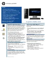 HP P6230F Pavilion PC Specifications preview