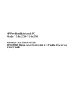 Предварительный просмотр 1 страницы HP Pavilion 15-bc200 Maintenance And Service Manual