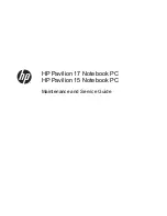 HP Pavilion 15 Maintenance And Service Manual preview