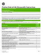 Предварительный просмотр 1 страницы HP Pavilion 27q Product End-Of-Life Disassembly Instructions