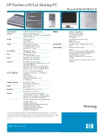 Предварительный просмотр 2 страницы HP Pavilion a700 - Desktop PC Product Specifications