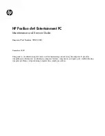 HP Pavilion dv4 Maintenance And Service Manual preview