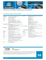 Предварительный просмотр 2 страницы HP Pavilion dv9780ea Specification Sheet