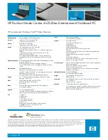 Preview for 2 page of HP Pavilion Media Center dv2530ea Brochure & Specs