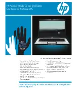 HP Pavilion Media Center dv6330ea Specification Sheet preview