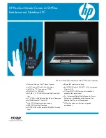 Preview for 1 page of HP Pavilion Media Center dv9399ea Specification Sheet