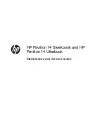 HP Pavilion Sleekbook 14 Maintenance And Service Manual preview