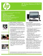 Preview for 1 page of HP Pavilion Slimline s3120 Supplementary Manual