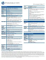 Preview for 2 page of HP Pavilion Slimline s5-1160 Specifications