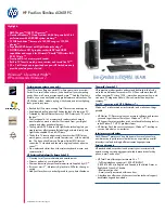 Preview for 1 page of HP Pavilion Slimline s5260f Specifications