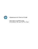 HP Pavilion t100 - Desktop PC Maintenance And Service Manual preview